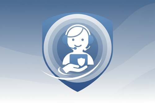 Das Bild soll digitale Hilfe und persönliche Begleitung vermitteln – ähnlich wie ein kompetenter, freundlicher technischer Support im Alltag.

Keine Personen, keine Texte, nur ein stilisiertes Symbol mit harmonischem Hintergrund.

Ziel: Produktbild für ein digitales Hilfs-Abo (Technikhilfe), das Vertrauen, Professionalität und familiäre Unterstützung ausstrahlt.